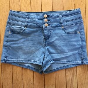 High Rise Jean Short Shorts